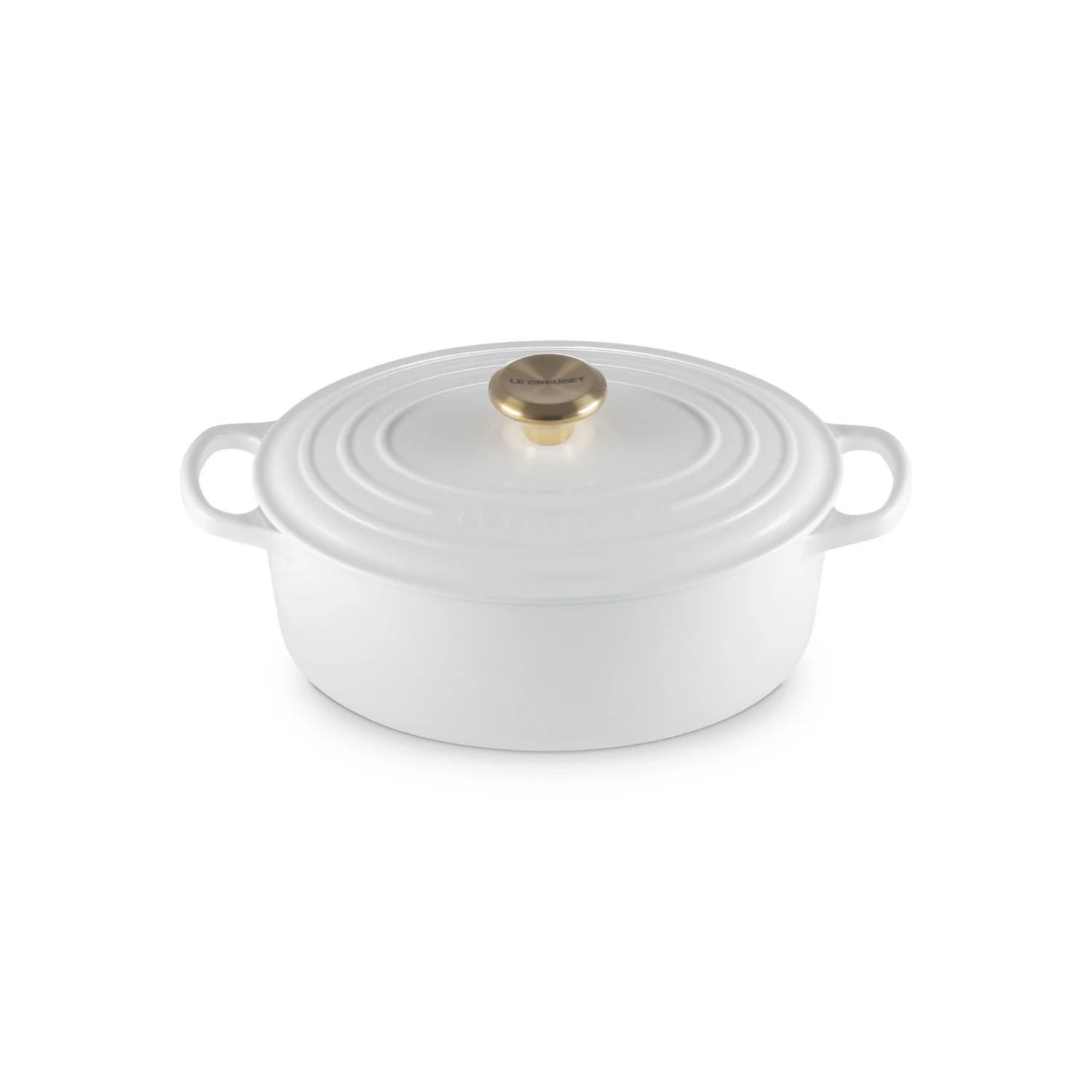 Le Creuset Pfanne Signature Bräter Oval  27 cm White