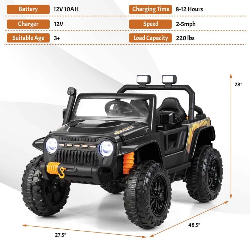 Eletriclife 12V 10AH kids Ride On Truck Car with LED Light