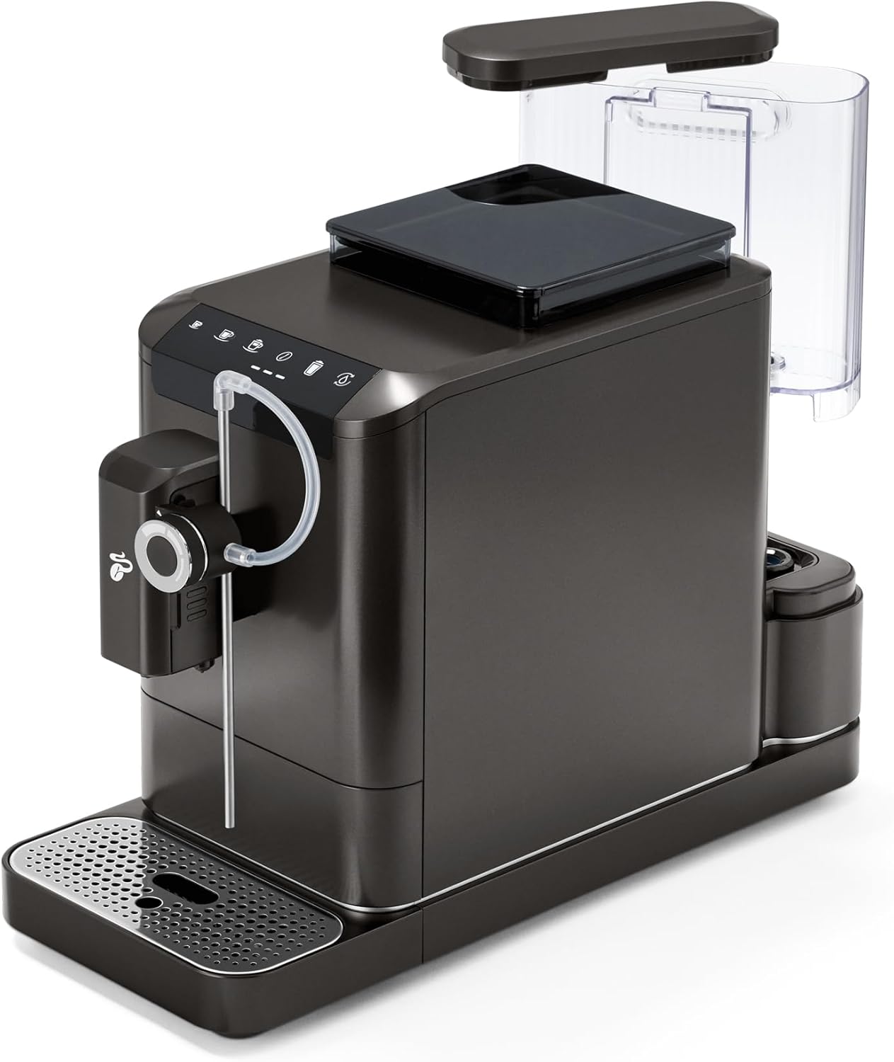 Tchibo Kaffeevollautomat Esperto2 Milk mit One-Touch Milchfunktion und 2-Tassen-Funktion für Espresso, Caffè Crema, Capuccino und Milchschaum, Granite Black - INKLUSIVE Kaffeeprobierset GRATIS