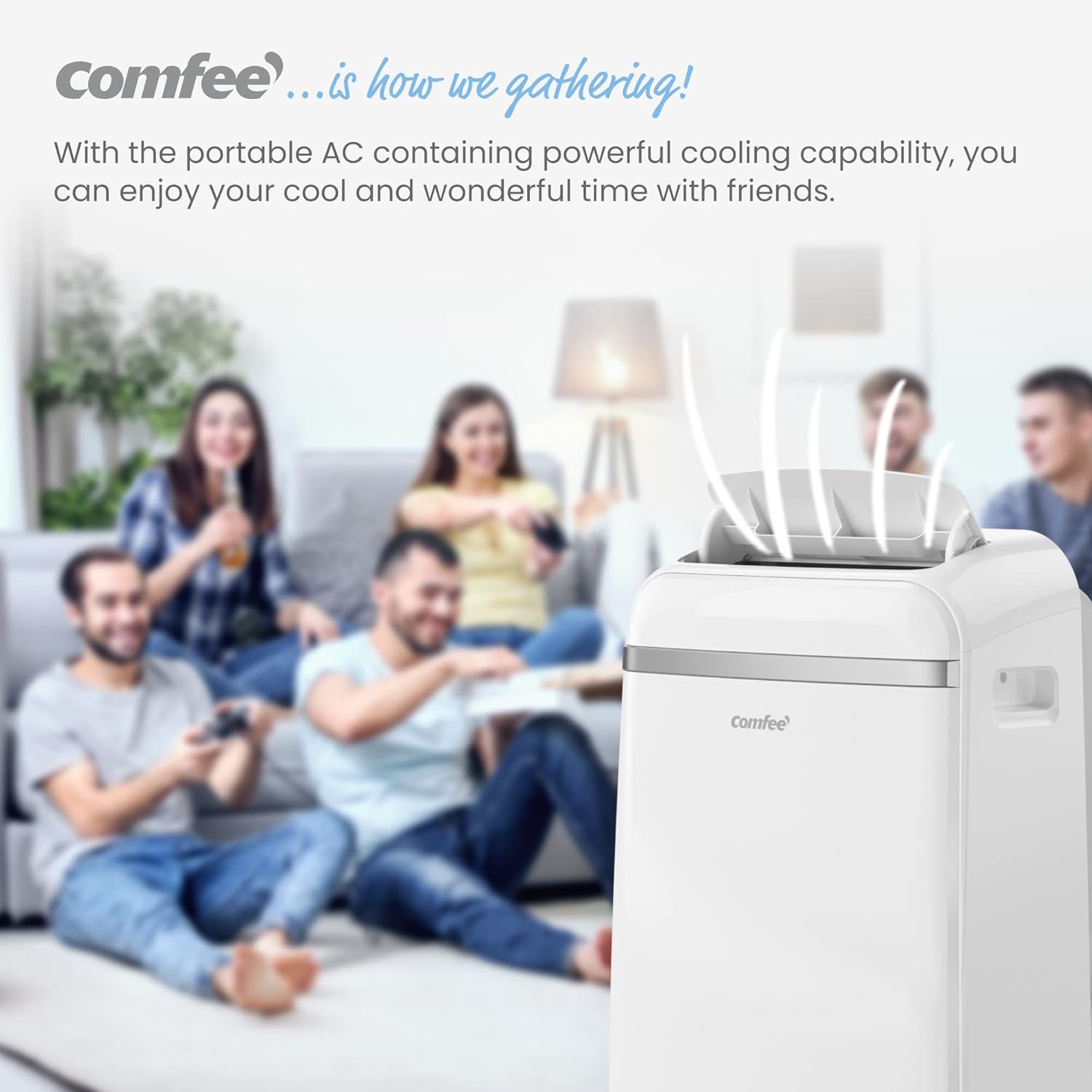 Comfee Mobiles Klimagert Easy Cool 2.0, 7000 BTU 2,0kW, Kühlen&Ventilieren&Entfeuchten, Raumgre bis 68m(25㎡), APP-Steuerung/Alexa/Google Home/IFTTT, Mobile Klimaanlage mit Abluftschlauch