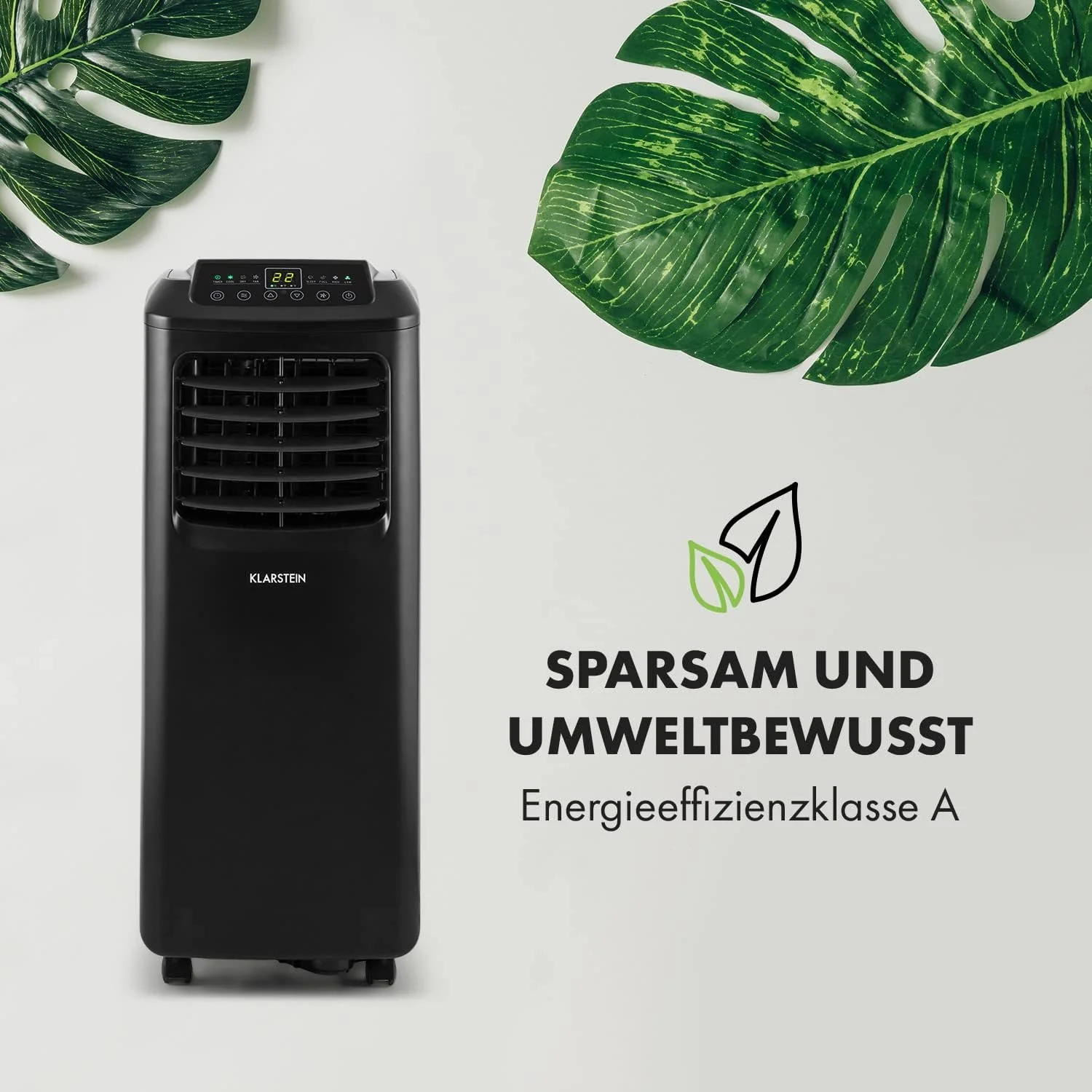 Klarstein Airconditioner, 4-in-1 Airconditioningsysteem, Luchtontvochtiger, Ventilator & Nachtmodus, Mobiele airconditioner met afvoerslang, App-bediening, Airconditioner voor ruimtes tot 44 m2, 9000 BTU, Wit