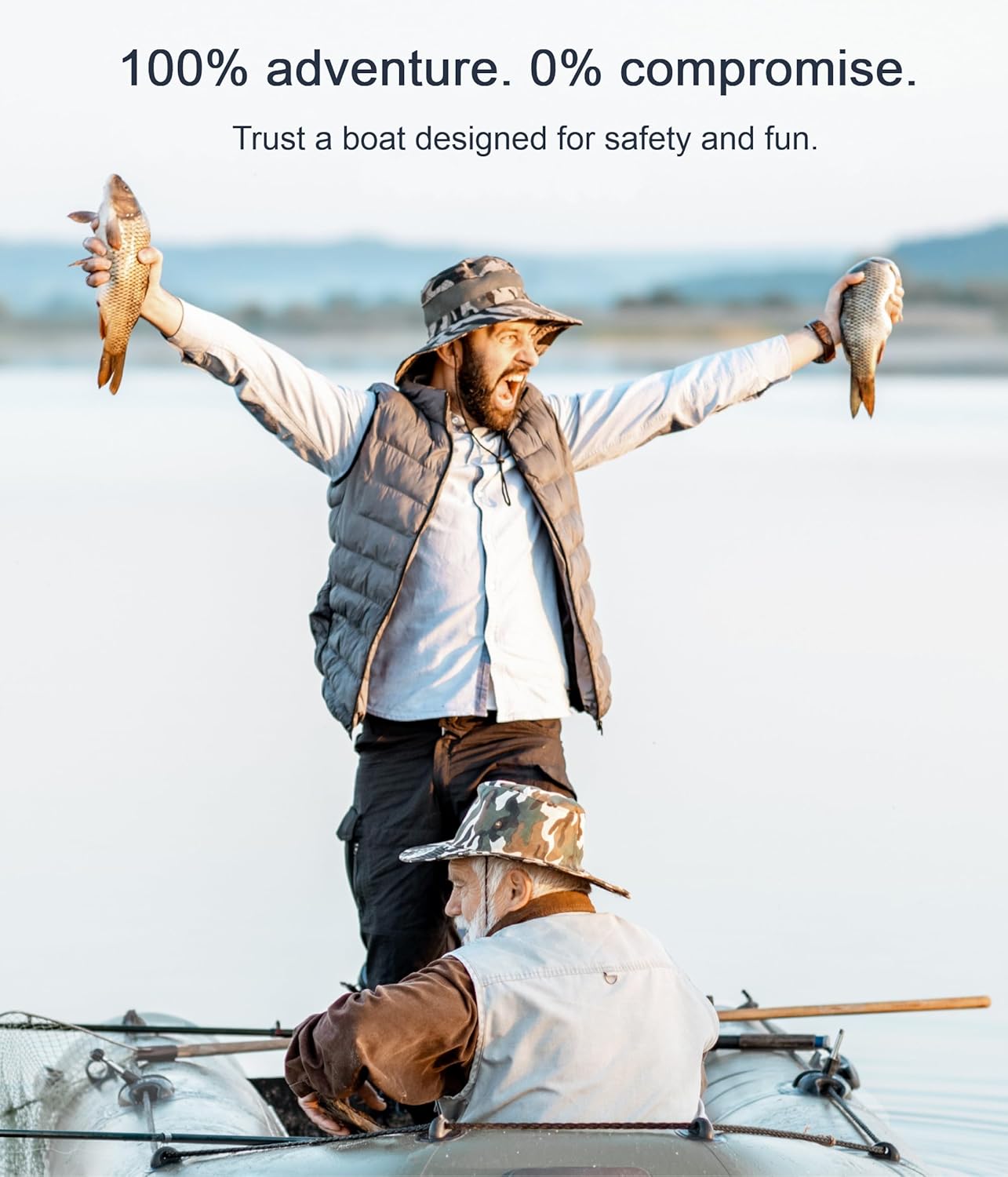 NEMAXX® Bateaux pneumatiques professionnels[INCL. 2 PAGAIES, SAC+POMPE À AIR] – Bateaux gonflables à rames – Bateaux de pêche, bateaux pneumatiques – Pour 2,5,7 personnes (Longueur: 230cm,330cm,380cm)