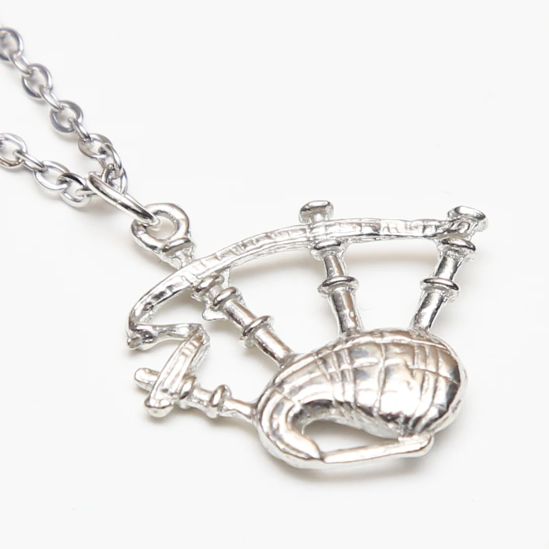 Sterling Silver Bagpipes Necklace