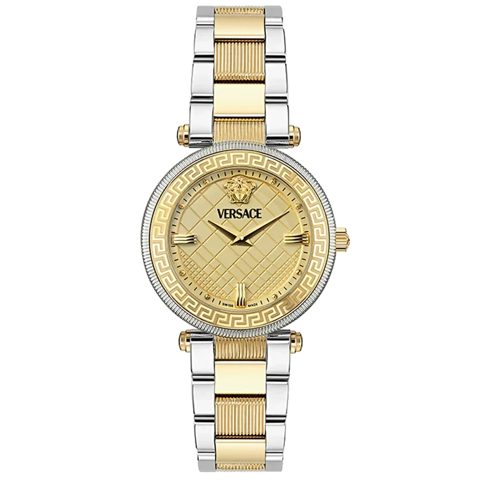 Versace Reve Gold Dial Two-Tone Steel Strap Swiss Movt Women's Watch - VE8B00324