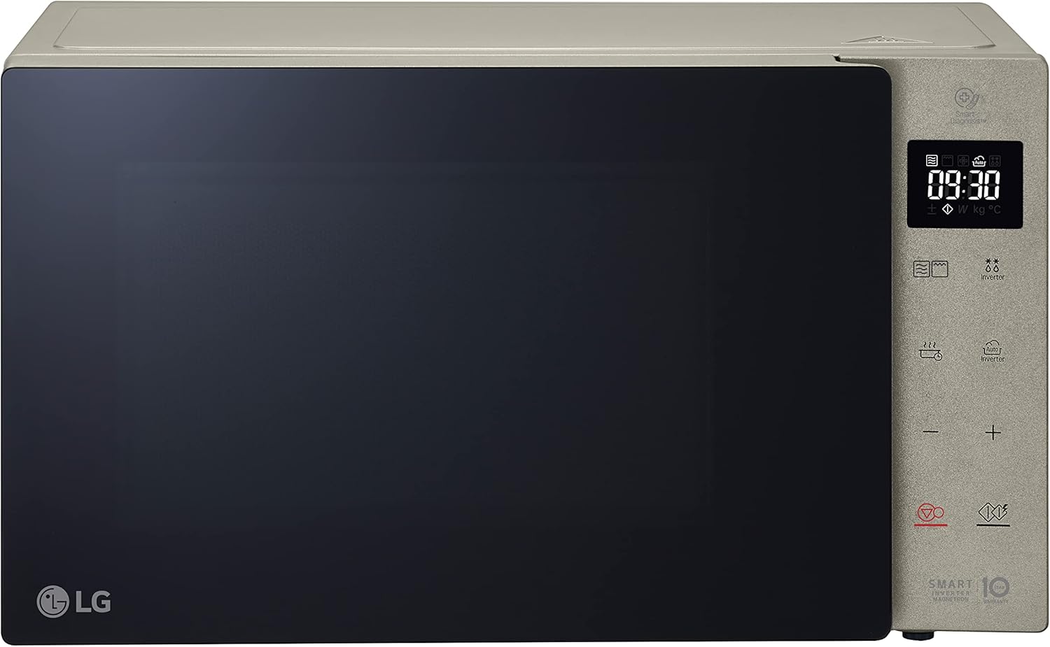 LG MH6535GIS Mikrowelle mit Inverter Technologie & Quarz Grill, 25 Liter Kapazitt, 1000 W, Automatikprogramme, einstellbare Leistungsstufen für optimales Garen und EasyClean-Funktion, Schwarz