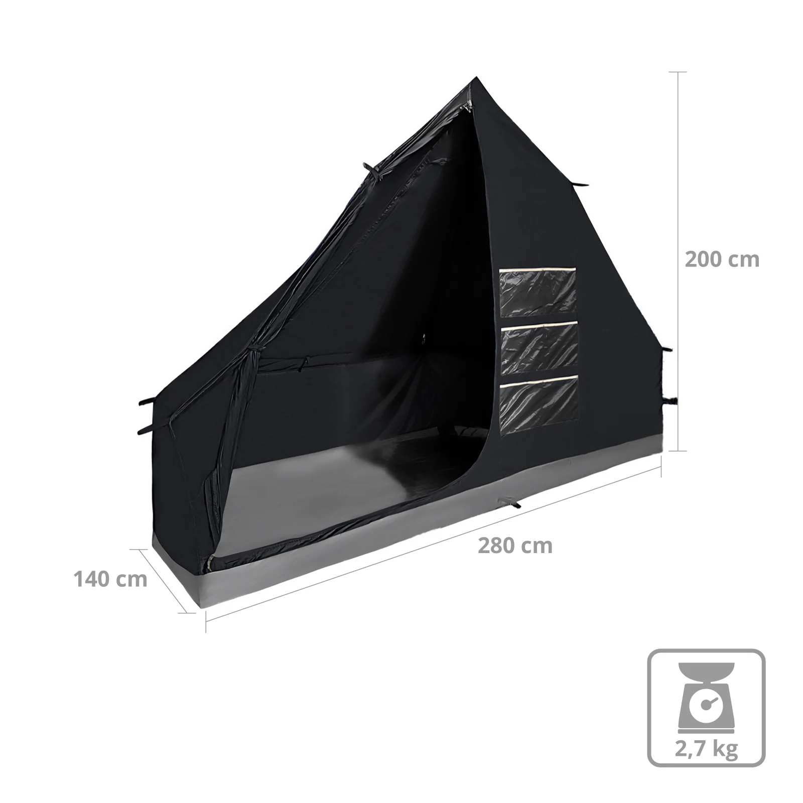 2025 KingCamp Tienda interior para Khan Palace – Cabina de descanso oscurecedora con ventilación de malla, suelo impermeable y espacio para 2 personas