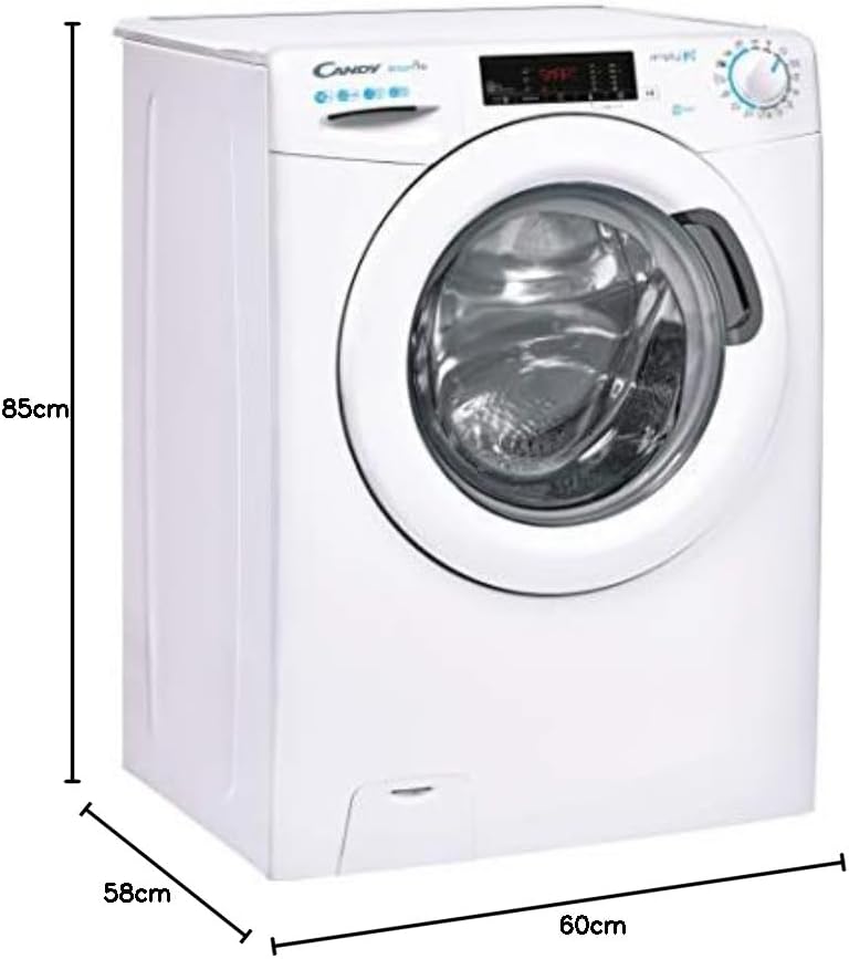 2026 Smart CS 14102DE/1-S, Lavadora 10 KG, 1400 RPM, Pantalla Digital y Mando, Tecnología NFC, Asistente de Voz, 15 Ciclos, 5 Rápidos, Planchado Fácil, Inicio Diferido 24H, Detector KG, 81 DB, Blanco