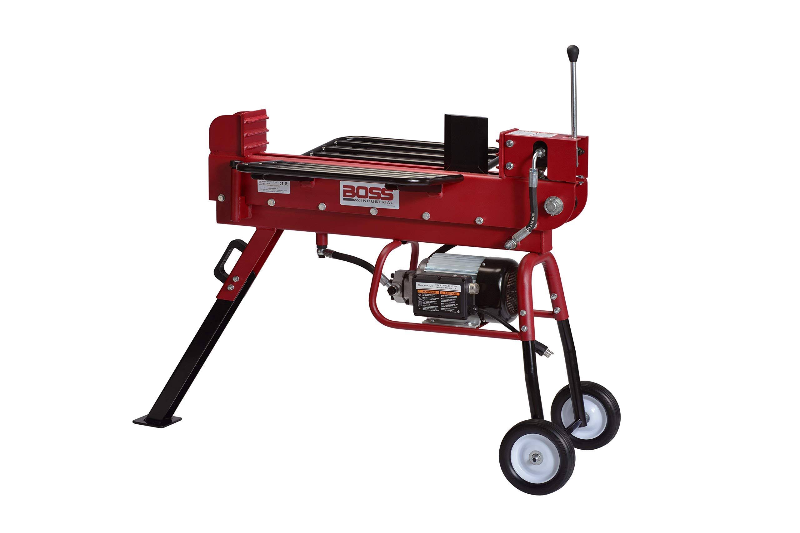 Boss Industrial ED10T20 10-Ton Electric Log Splitter with Dual-Action Wedge & 2.5 HP Motor