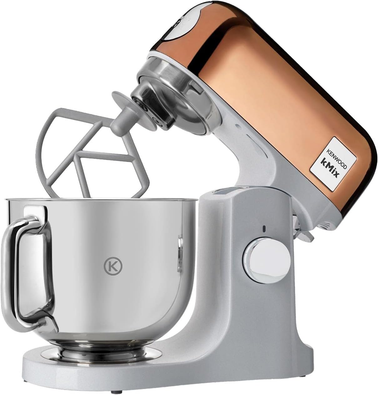 Kenwood kMix KMX750RD Küchenmaschine, 5 l Edelstahl Schüssel, Safe-Use-Sicherheitssystem, Metallgehuse, 1000 Watt, inkl. 3-Teiligem Patisserie-Set und Spritzschutz, Rot