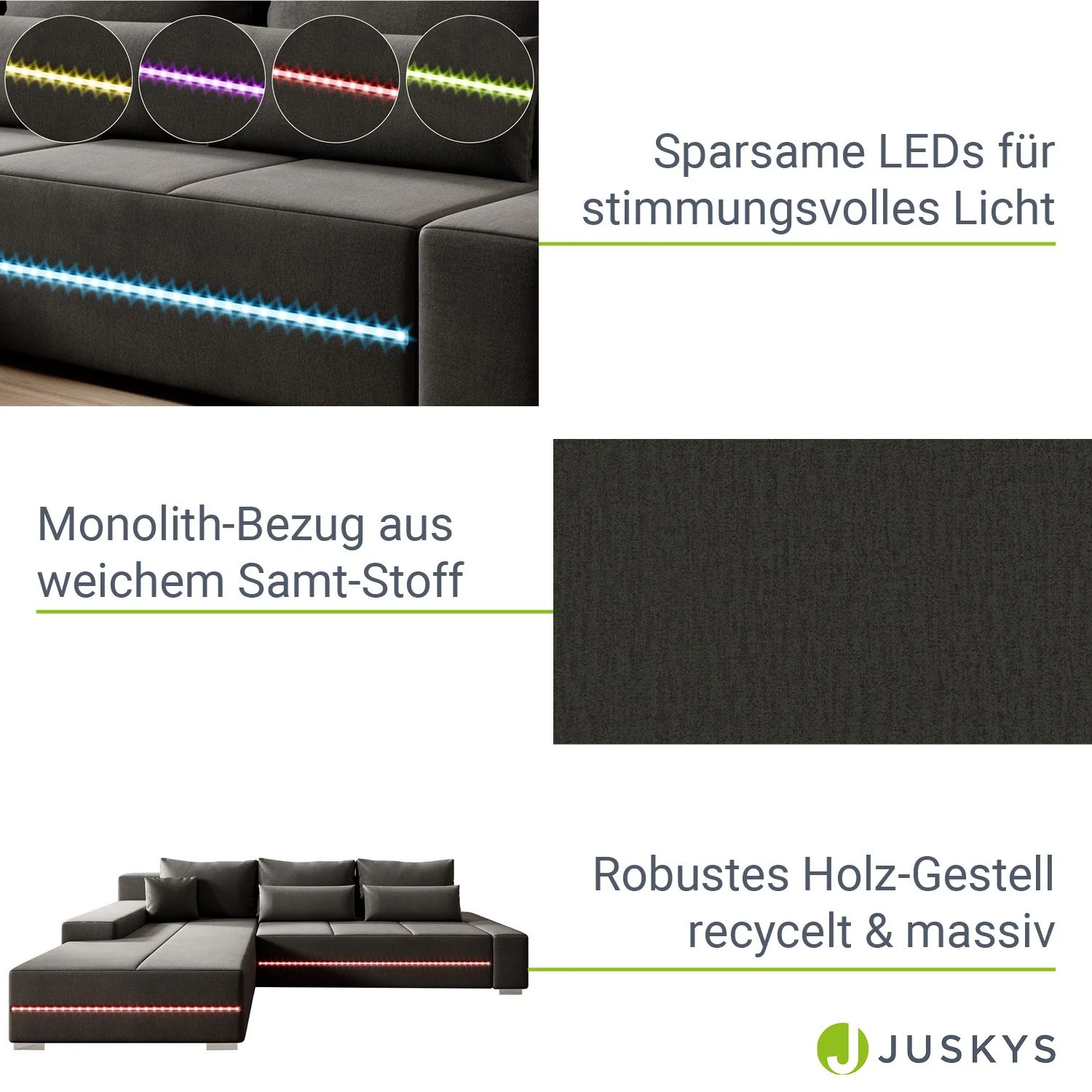 2025 Sofá Davos con LED