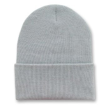 Long Beanie Hat Light Grey 5756