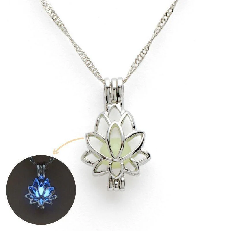 Lotus Ketting - Lichtgevend - Hemelblauw - Bevrijding