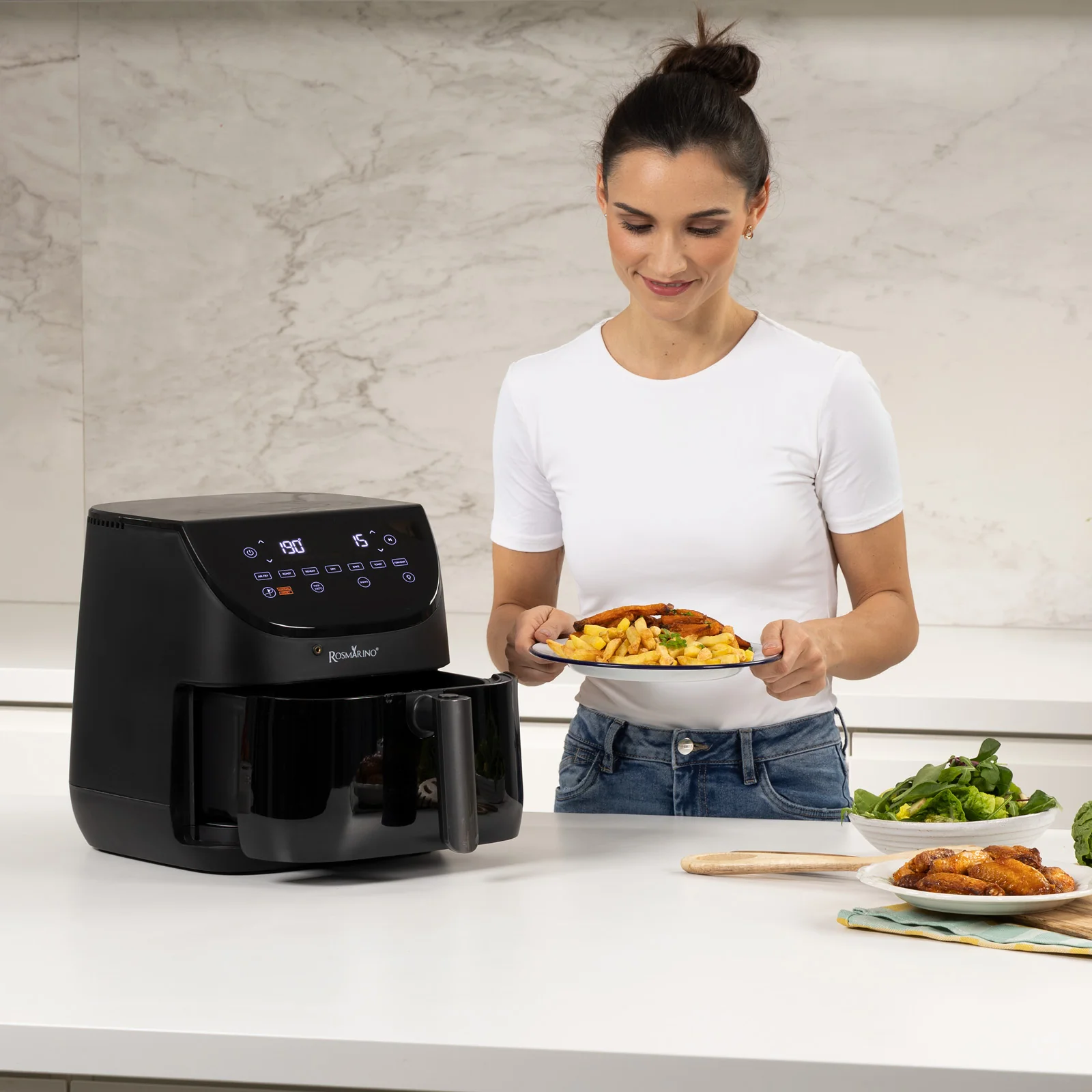 2025 Freidora de aire caliente Rosmarino TempSense – 6 L