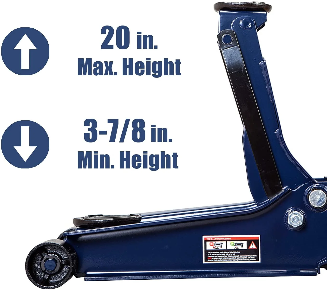 2025 4 Ton Heavy Duty Low Profile Hydraulic Floor Jack Speedy Lift Garage Car Jack, Blue, W847U