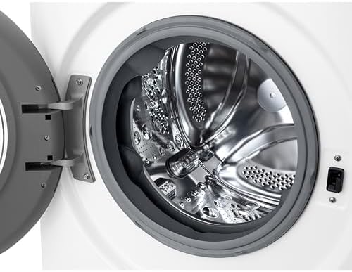 LG V7WD107H2E, Klasse E, Frontlader-Waschtrockner 10,5 - 7 kg, 1400 U/min, AI Direct Drive, Wi-Fi, Tiefenreinigung mit Dampf, TurboWash, Größere Kapazität, 62 x 60 x 85 cm ꟷ Weiß