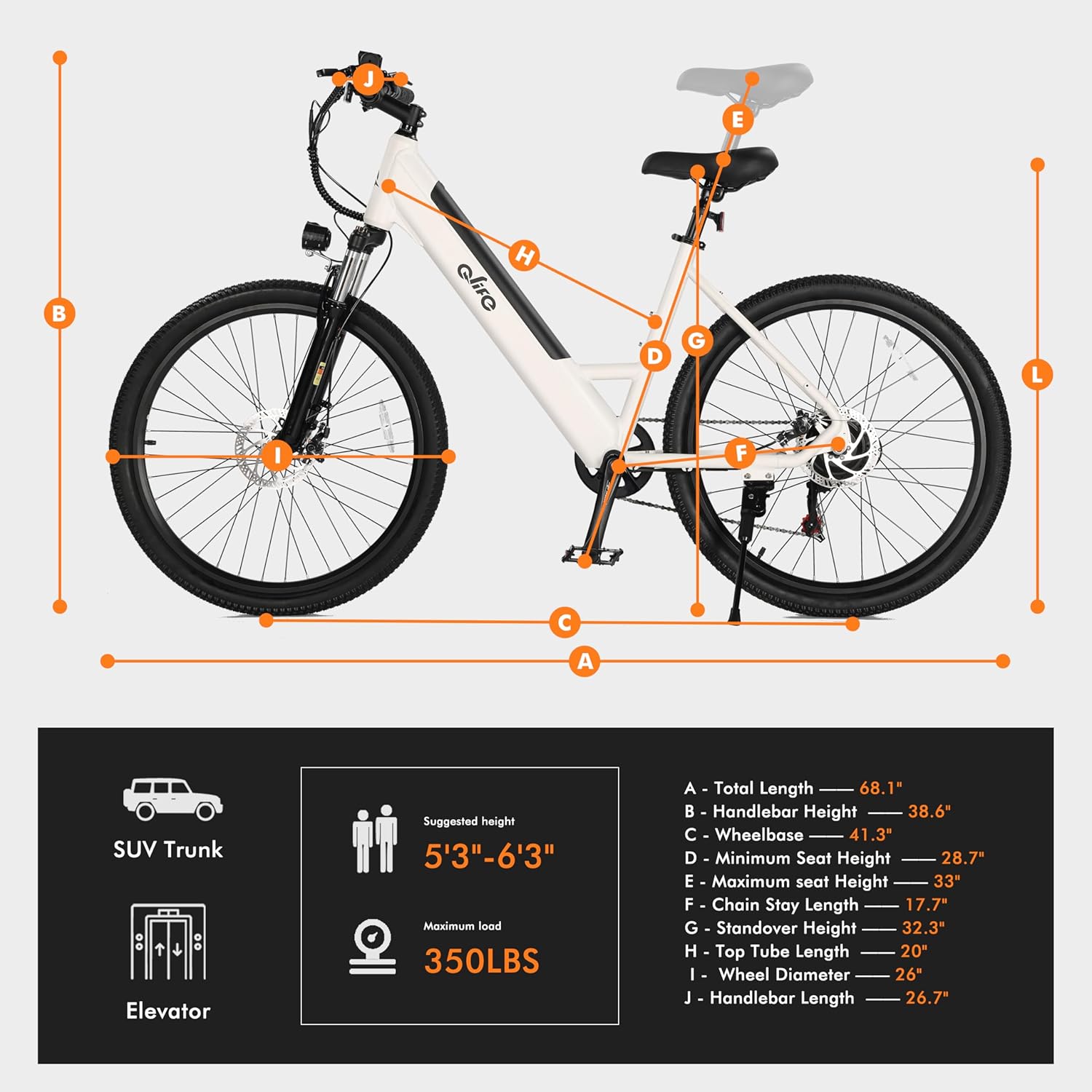 Qlife Cityone Electric Bike for Adults 26 Step-Through 22MPH Ebike with 2.1 Tire,UL2849 Certified Built-in Removable Battery,Peak 750W Motor Ebikes with 7 Speed, Commuter E Bicycle