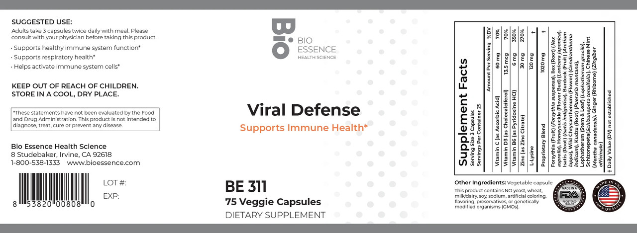 Viral Defense 75 veggie capsules