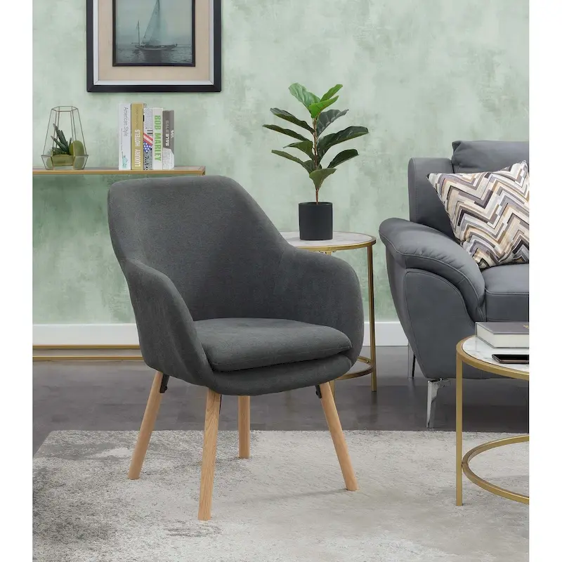 Convenience Concepts Take a Seat Charlotte Wingback Upholstered Accent Armchair