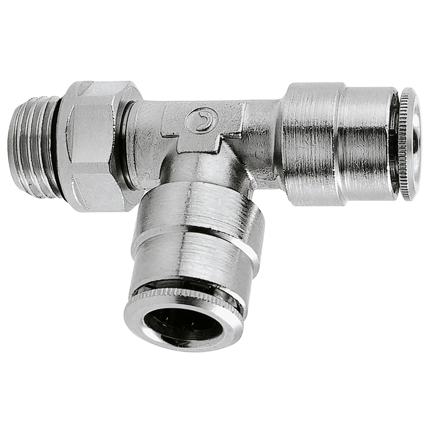 Camozzi 6442 3 M5 - 3mm O/D x M5 O-Ring Swivel Run Tee