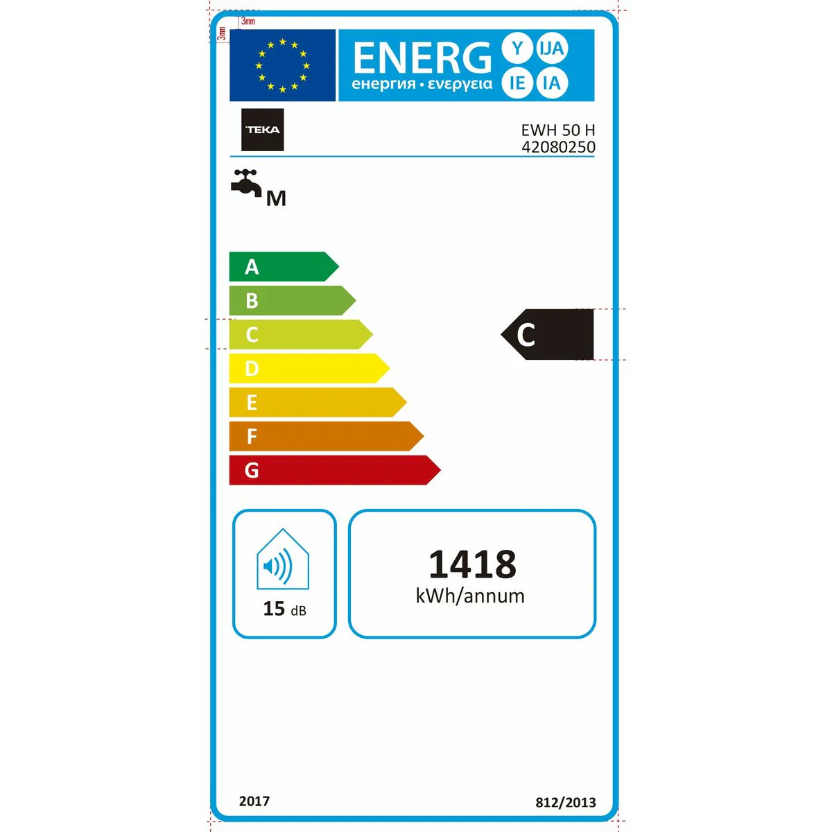 2025 Calefactor eléctrico Teka EWH 50 H 50 L
