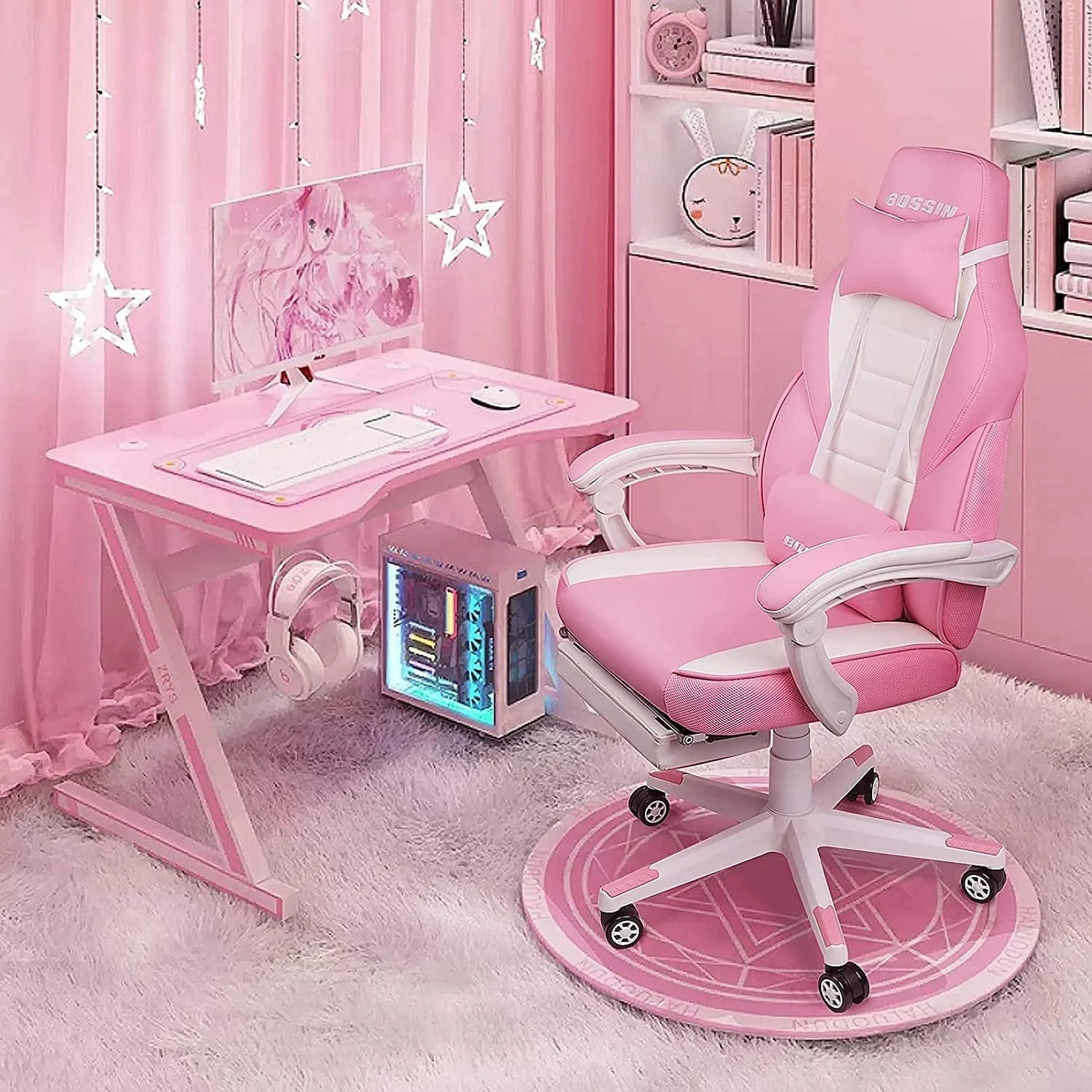 BOSSIN Racing Style Gaming Chair,300 lbs Big and Tall gamer chair High Back Computer Chair