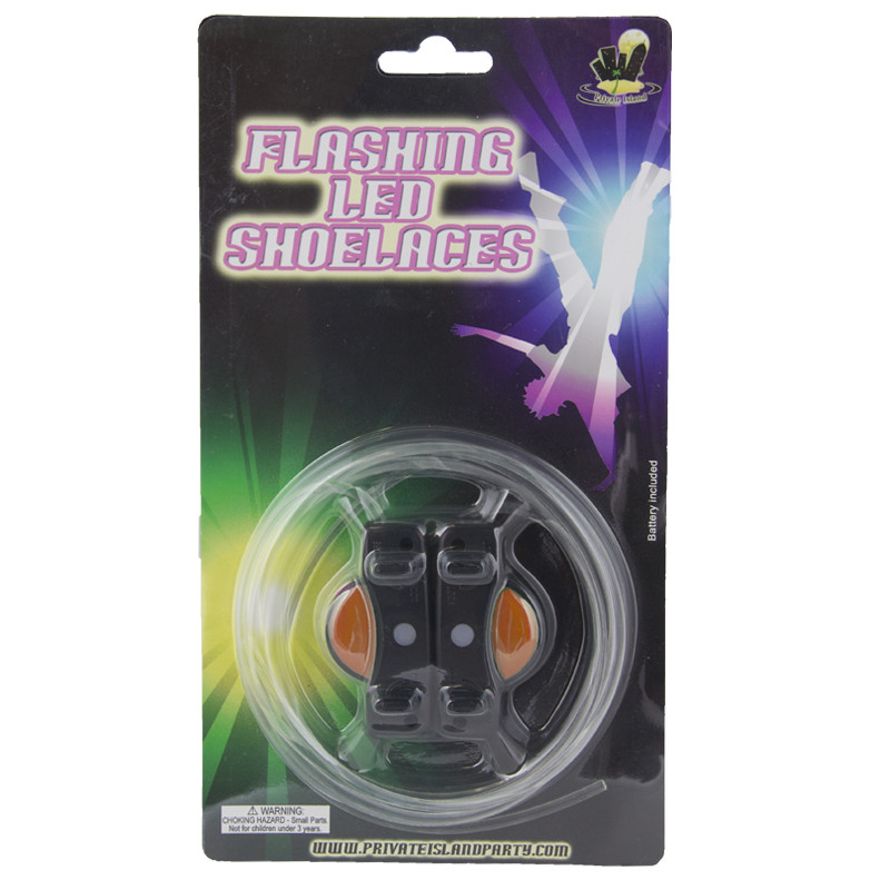 Flashing LED Shoelaces Orange 1867