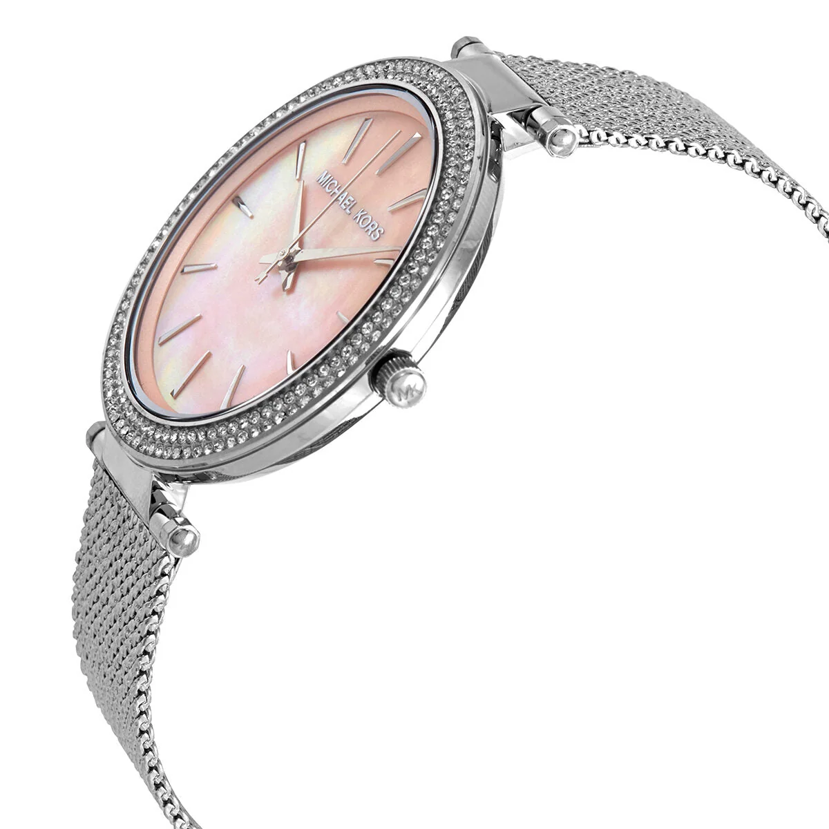 Michael Kors Darci Pink MOP Dial Silver Mesh Women's Watch - MK4518