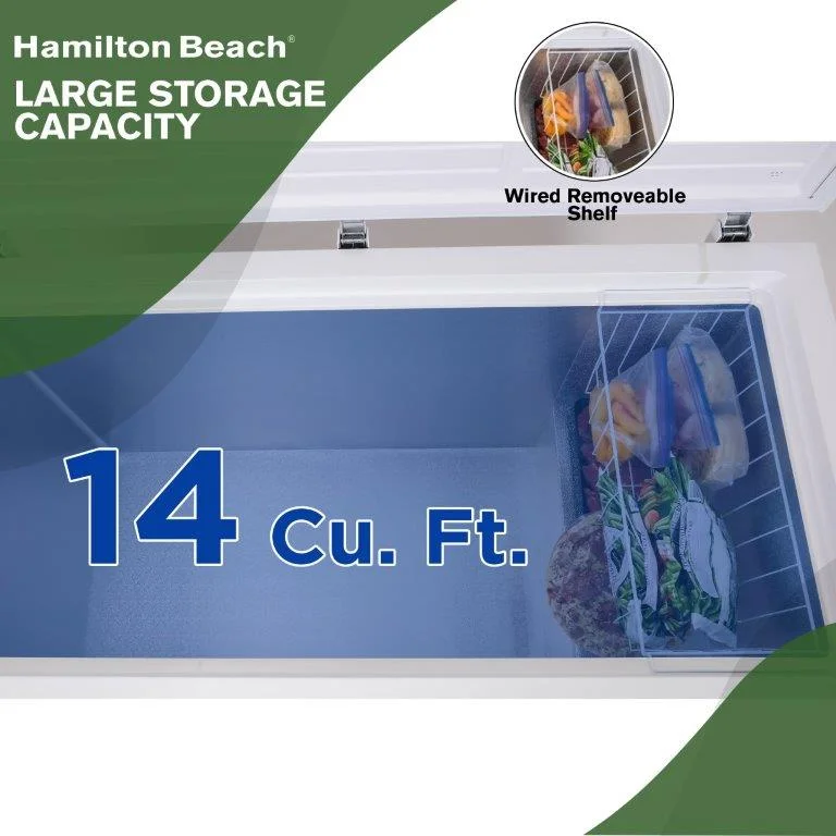 Hamilton Beach 14 Cu. ft. Chest Freezer, HZ7941-3BCOM, White