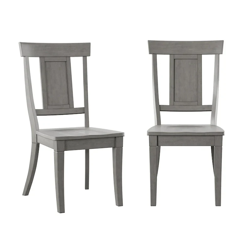 Set of 2 Ronda Wooden Dining Chairs with Panel Back