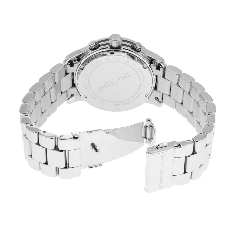 Michael Kors Runway Pavé Chronograph Silver Women's Watch - MK7434