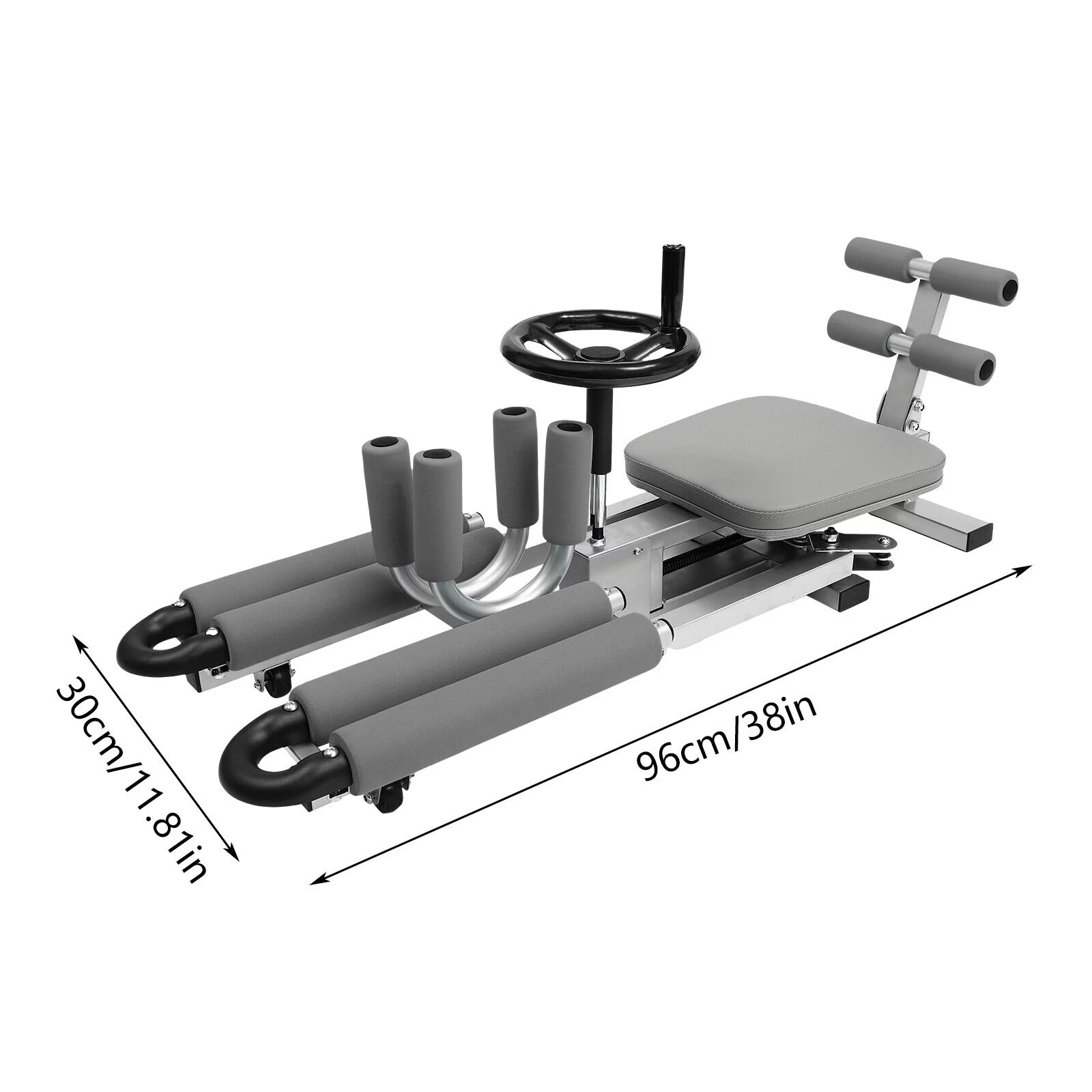 Dispositivo profesional de estiramiento de piernas con capacidad de carga de 150 kg, equipo robusto para el hogar y el gimnasio.