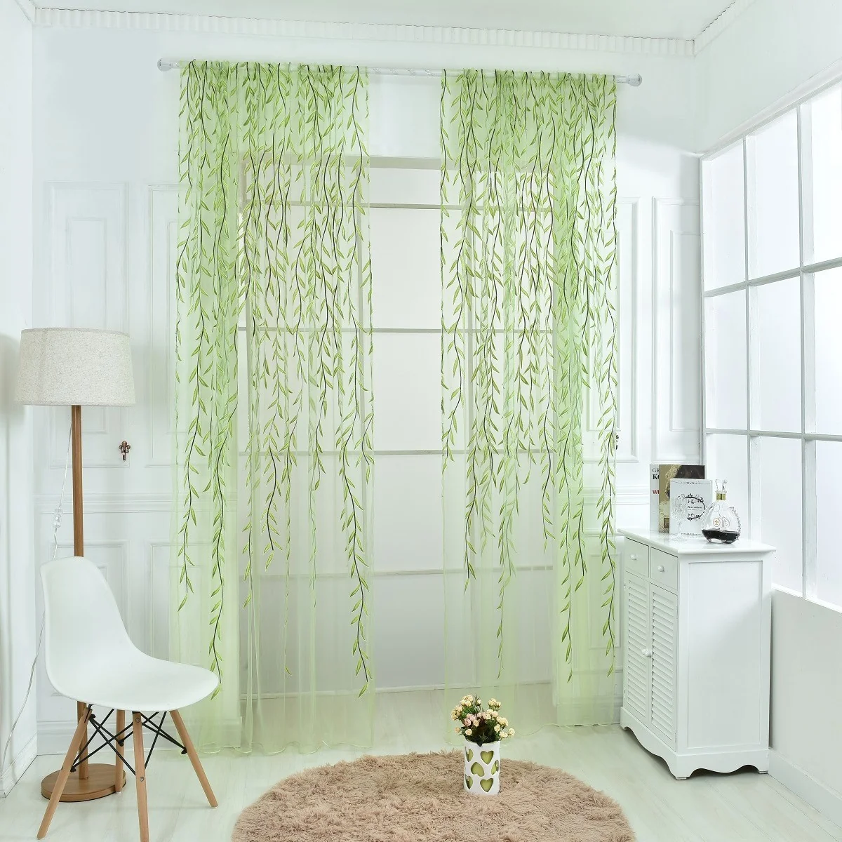 Dinevora Wicker Print Window Curtain