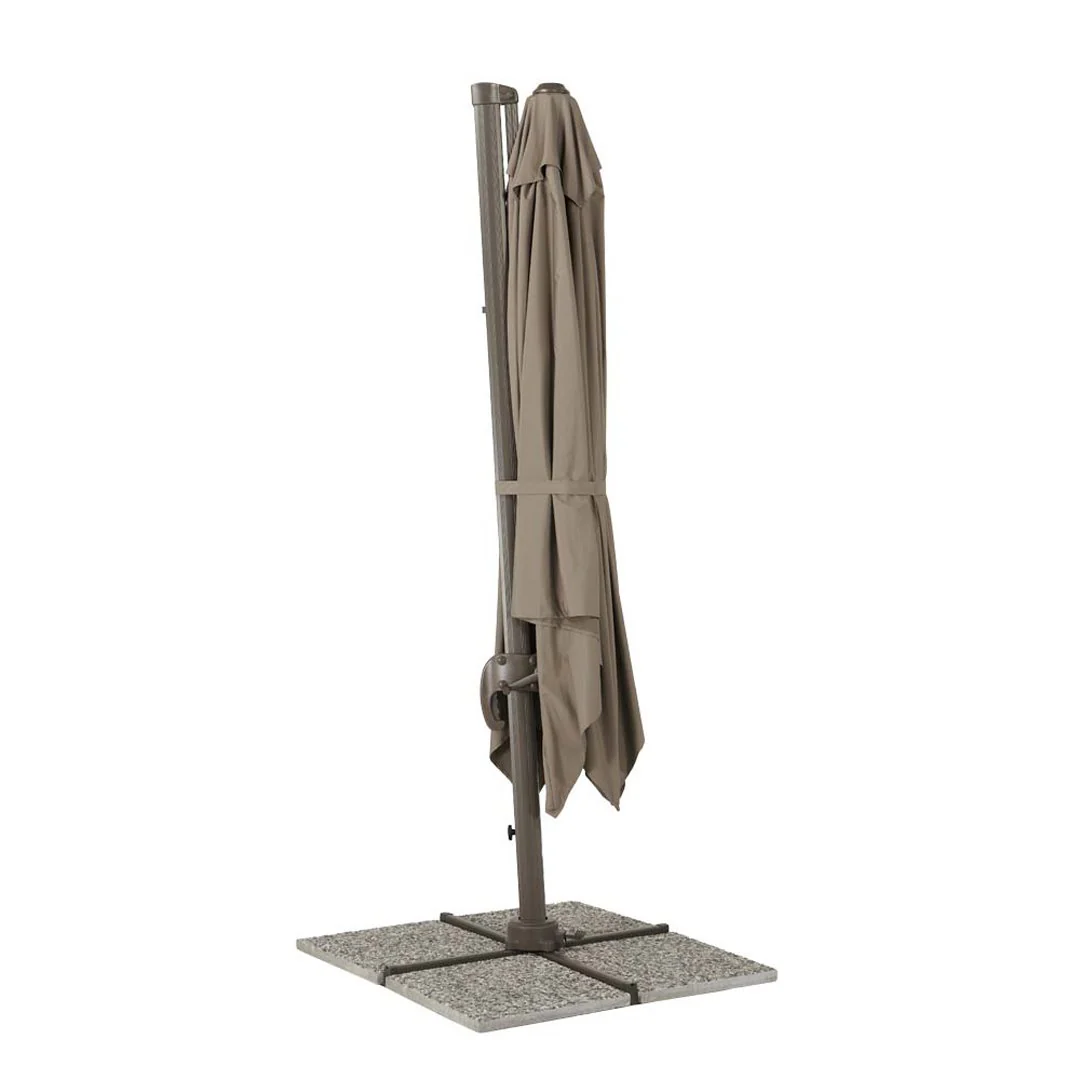 Sanremo - Ombrellone da giardino a braccio laterale light taupe