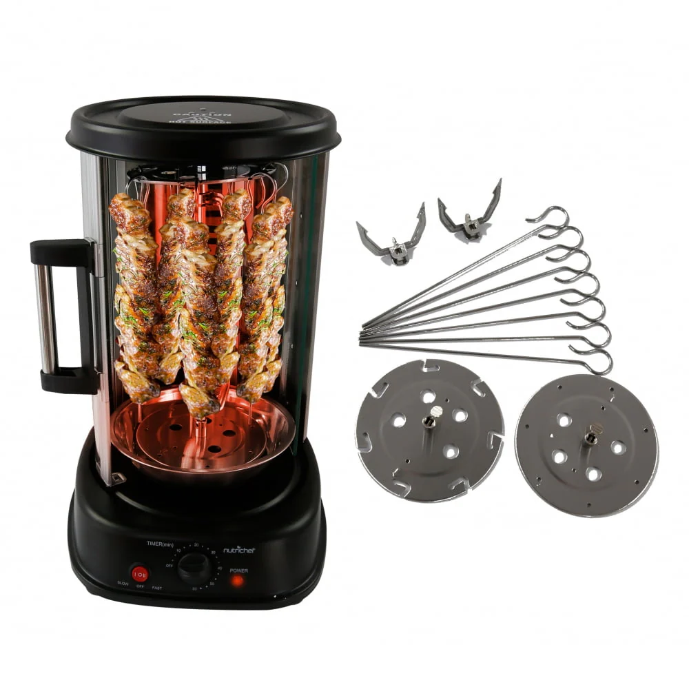 NutriChef PKRTVG34 - Vertical Rotisserie Oven - Rotating Kebob Cooker