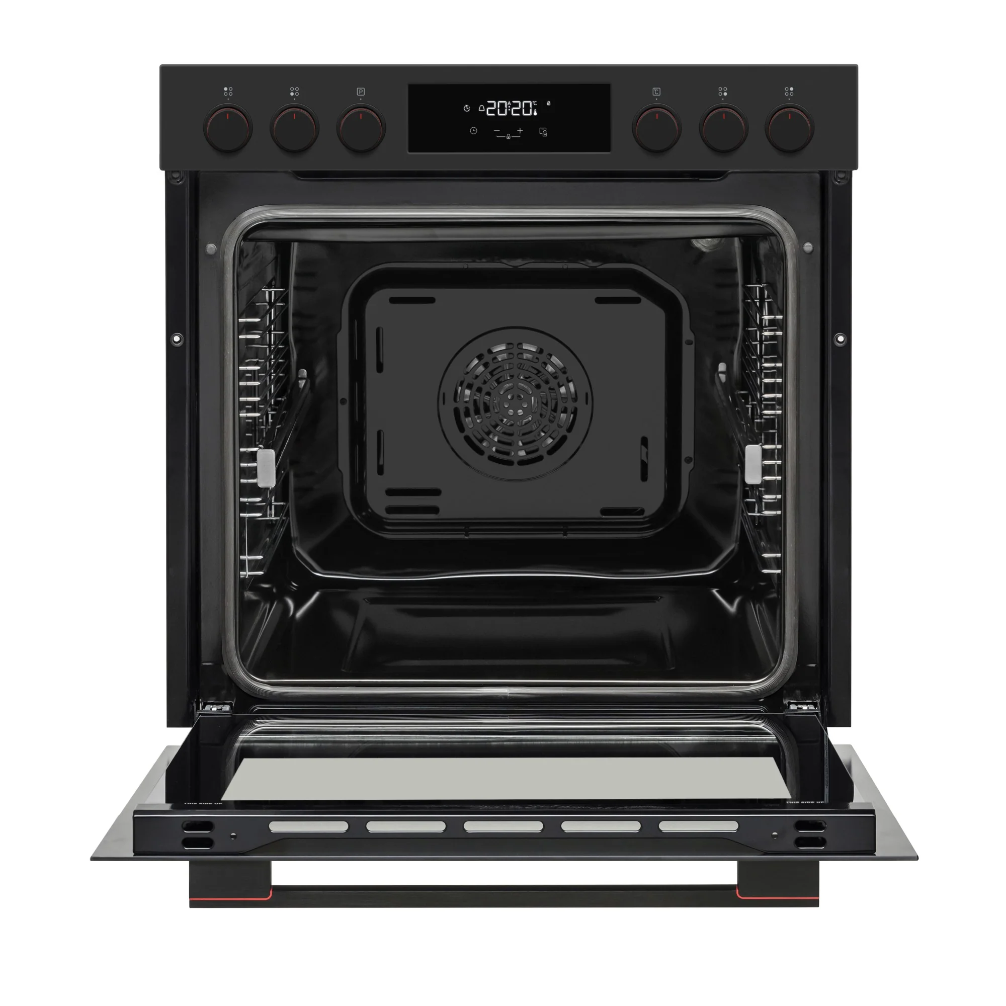 Sharp Kochherd Set Backofen und Vitrokeramikkochfeld, Einbau, K-72P19BNH-EU Poly-Set