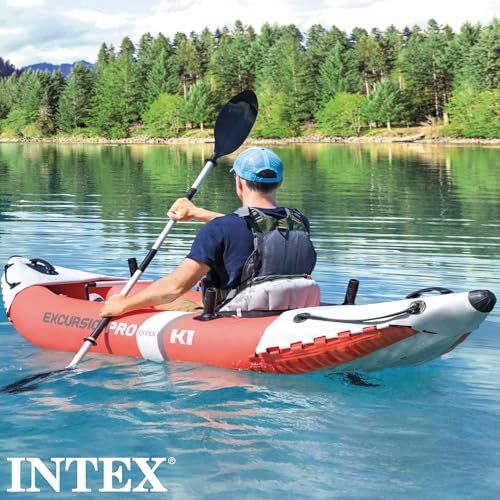 Intex 68303NP   Canoa Gonfiabile Excursion Pro K1, 1 posto, con Accessori, PVC, Rosso, 305x91x46 cm : Amazon.it: Sport e tempo libero