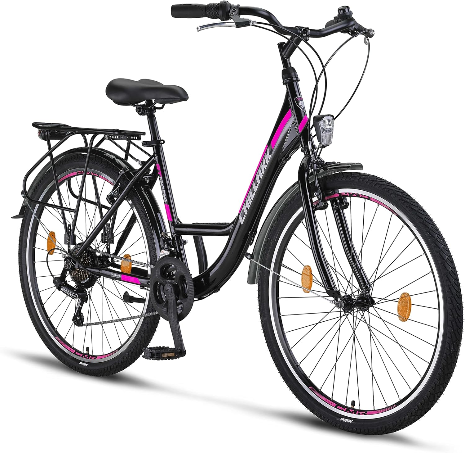 Chillaxx Road Bike Premium City Bike 26 28 Inch Bike for Girls Boys Men Women 21 Speed Gear Dutch Bike