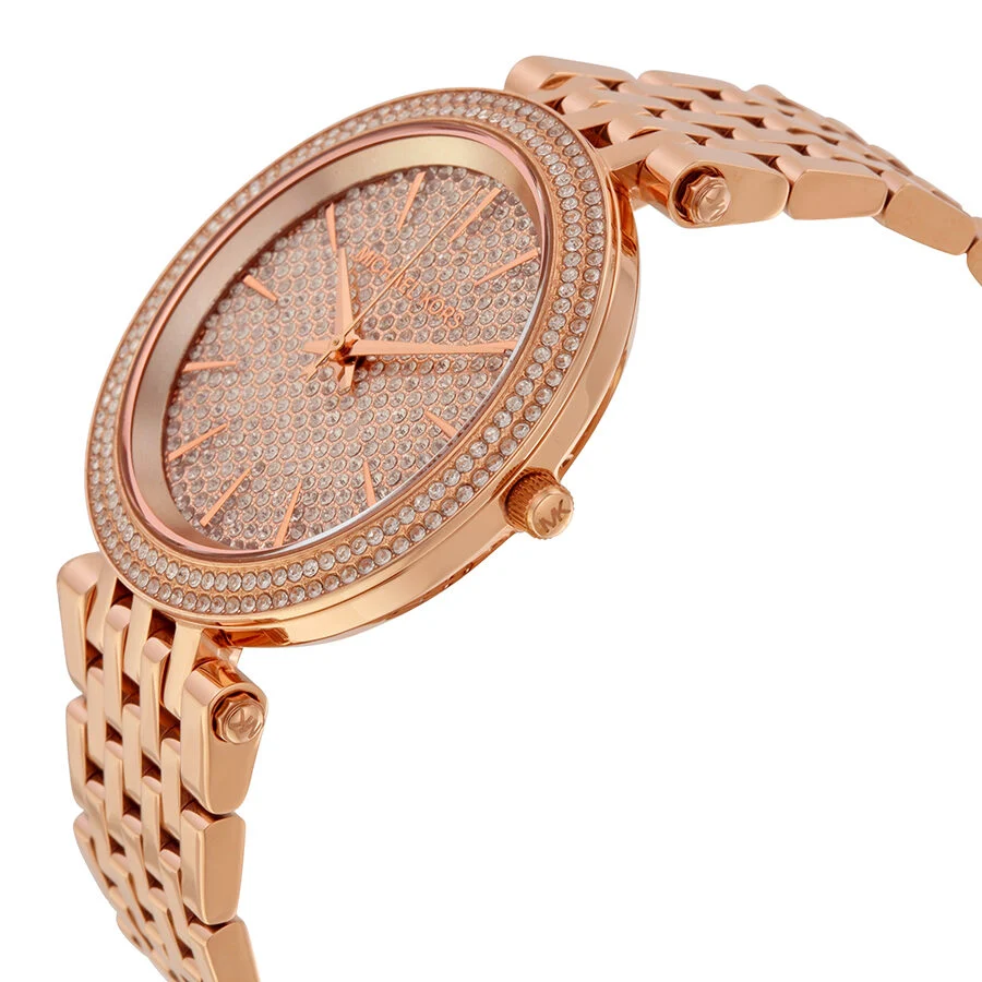 Michael Kors Darci Crystal Pave Dial Rose-gold Women's Watch - MK3439