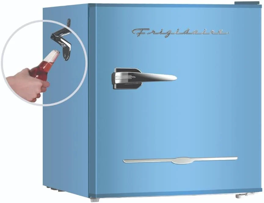 Frigidaire EFR176 Retro Compact Fridge with Chiller Mini Refrigerator with Built-in Bottle Opener for Office, Bedroom, Dorm Room or Cabin, 1.6 cu ft 16