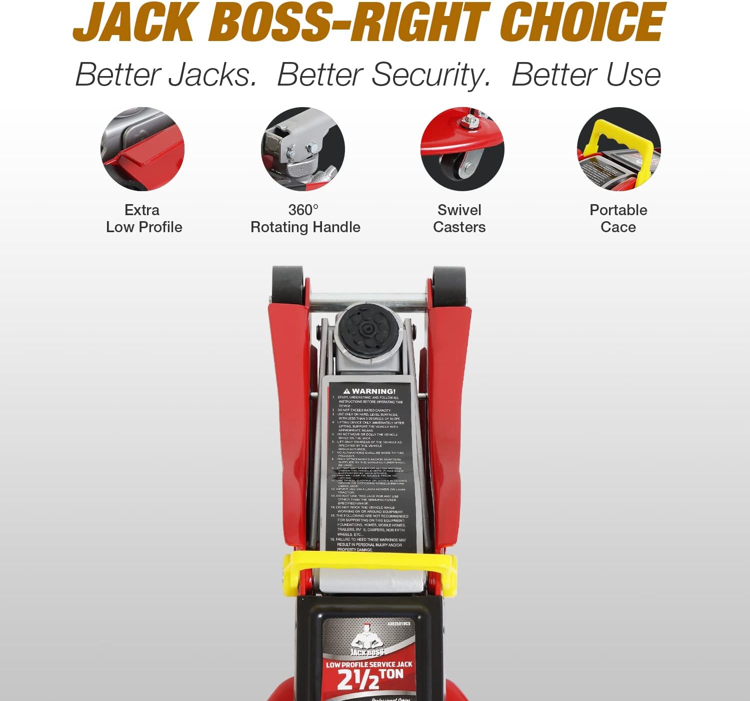 Red Aluminum & Steel 3 Ton Hydraulic Floor Jack with Quick Lift Pump