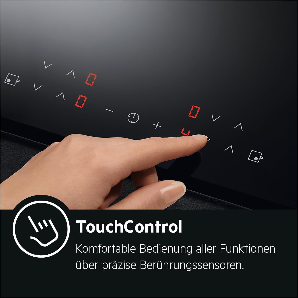 AEG Standherd mit Induktions-Kochfeld 60 cm/SteamBake – mit Feuchtigkeitszugabe/Hob²Hood/Touch-Bedienung/Grillfunktion/Display mit Uhr/Kindersicherung/A / CIB6644BBW