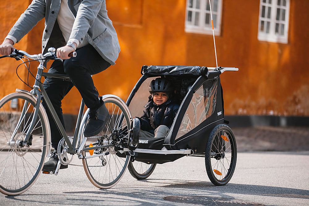 Thule - Coaster XT 2-Seat Bicycle Trailer and Stroller - Black
