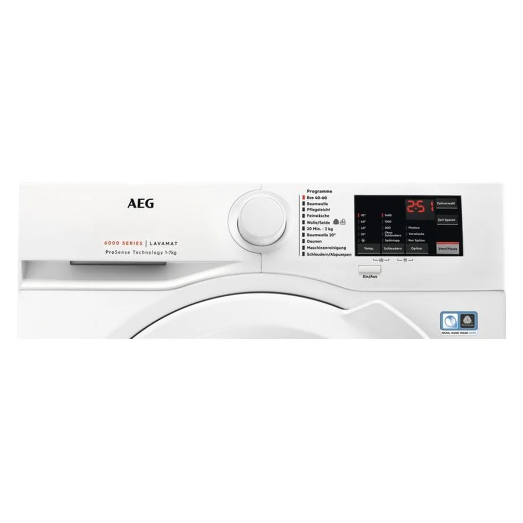 2025 Lavadora frontal AEG L6FBG51470 – 7 kg, 1400 rpm, clase A, blanca