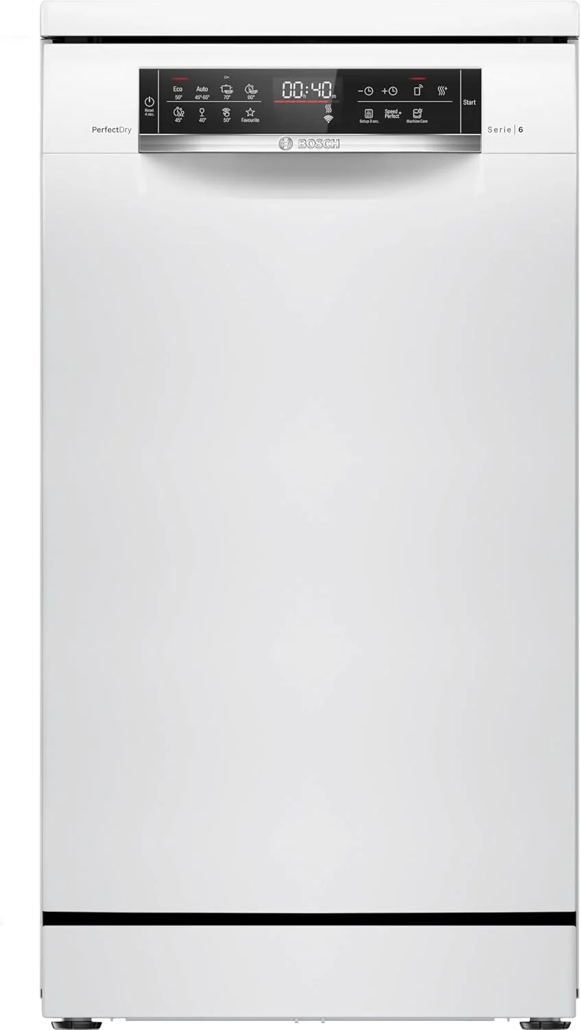 Bosch SPS6YMW14E, Serie 6, Lavavajillas 45cm, Libre instalación, Blanco