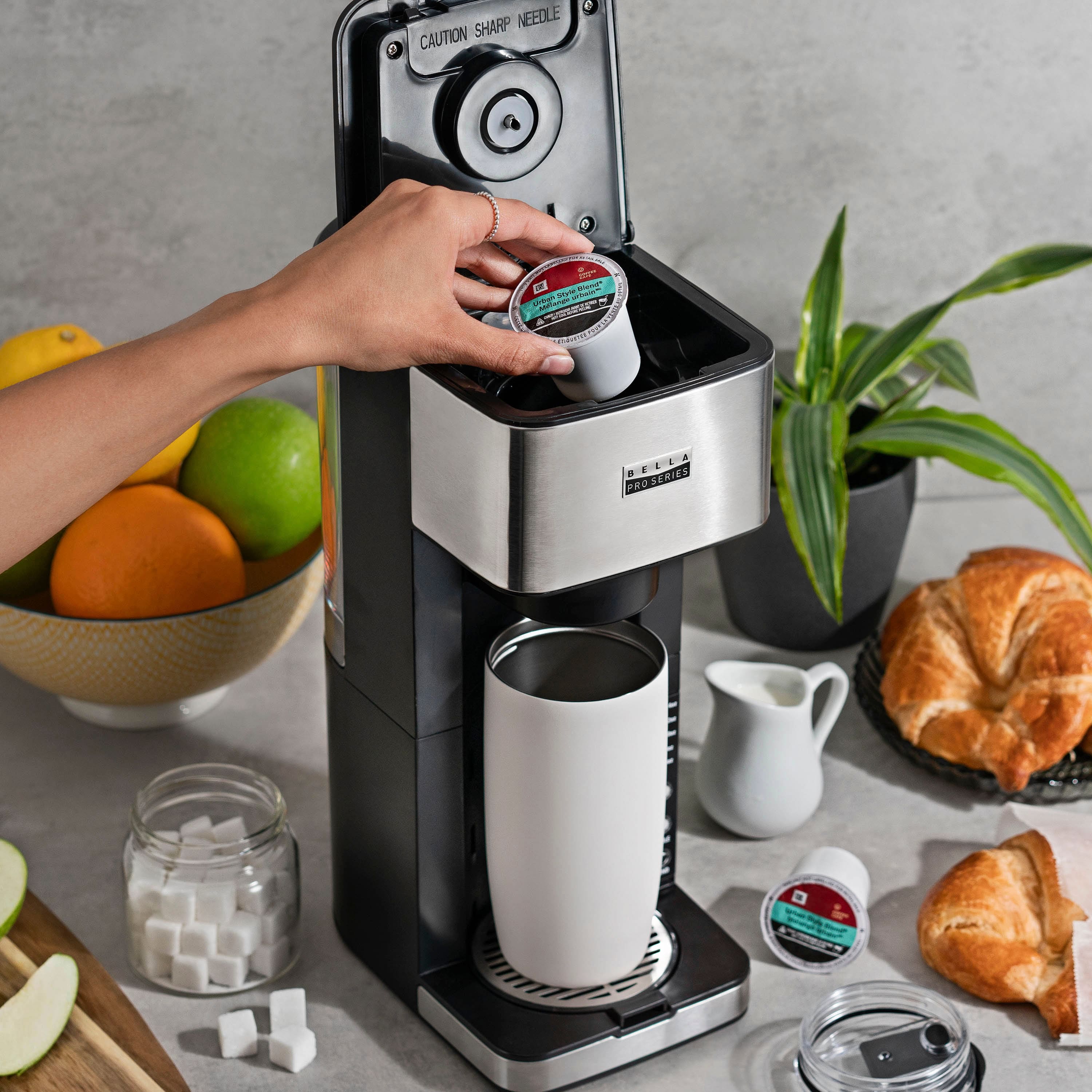 bella PRO - Dual Brew Single Serve Coffee Maker - Stainless Steel