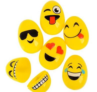 28 PACK Emoji Easter Eggs Bulk |  2.5
