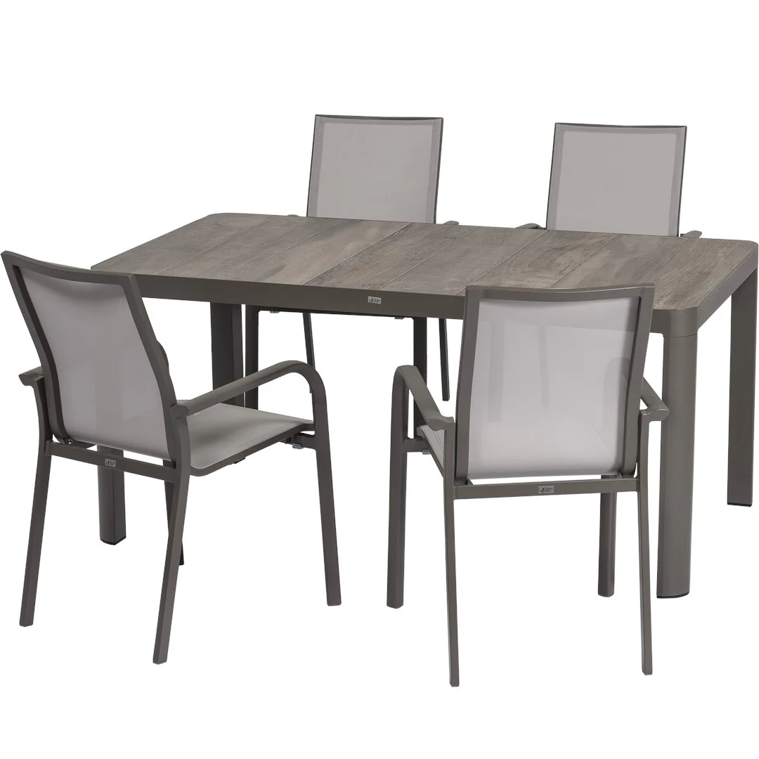 Stone - Set pranzo da giardino 4/6 posti