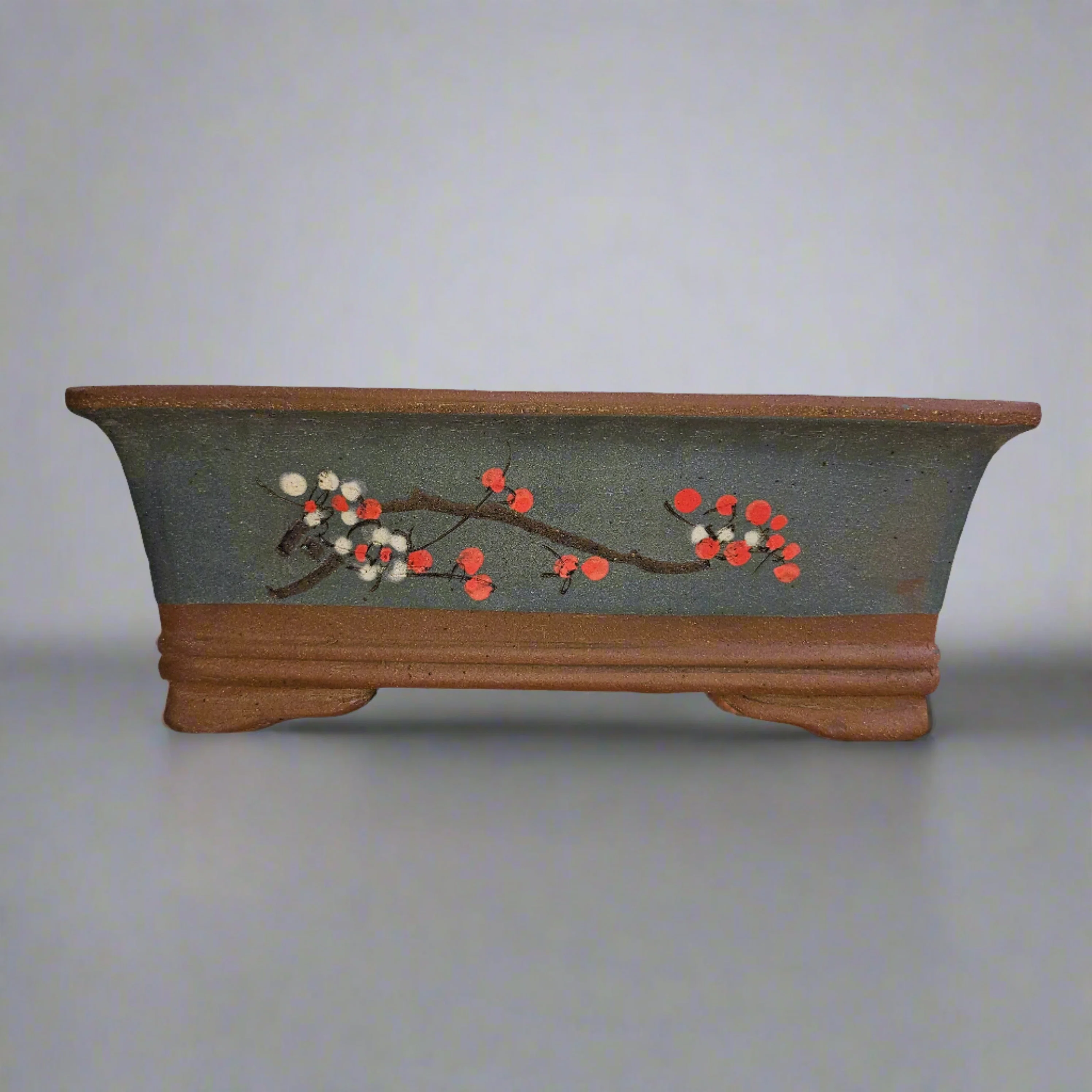 35cm Unglazed Bonsai Pot | Rectangle | 35cm x 26cm x 14cm | Brown