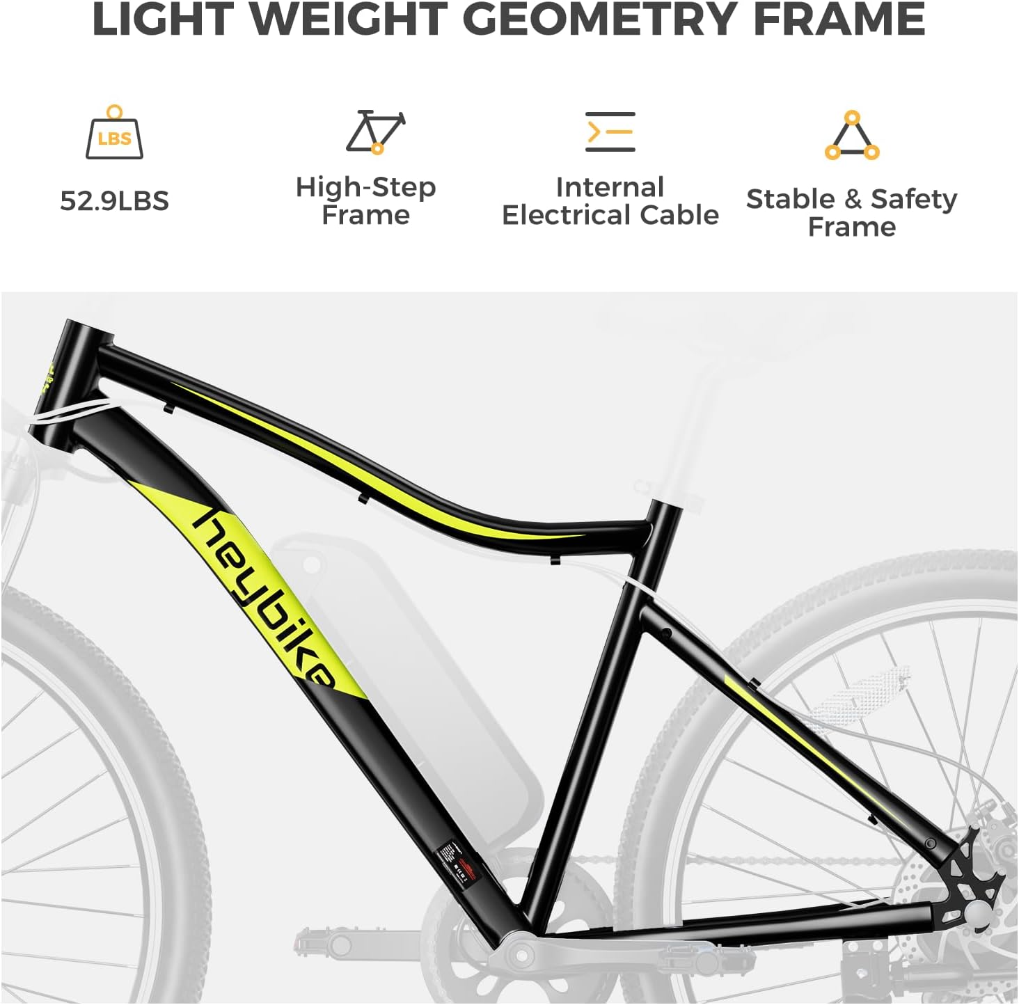 Heybike Race Max Electric Bike for Adults with 750W Peak Motor, 28mph Max Speed, 600WH Removable Battery Ebike, 27.5 Electric Mountain Bike with 7-Speed and Front Suspension