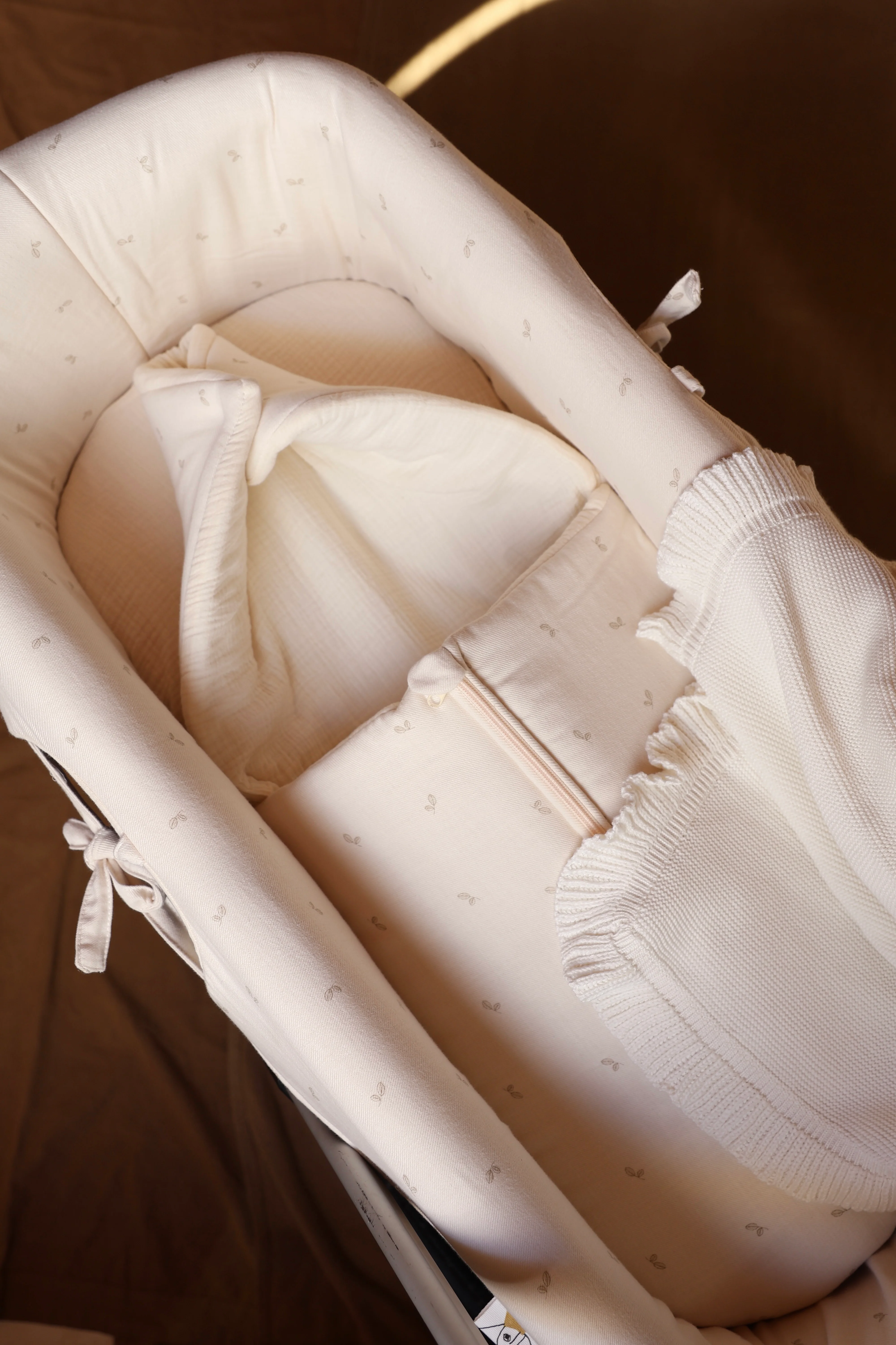 Saco Capazo Cello Oliva + Gasa Cruda